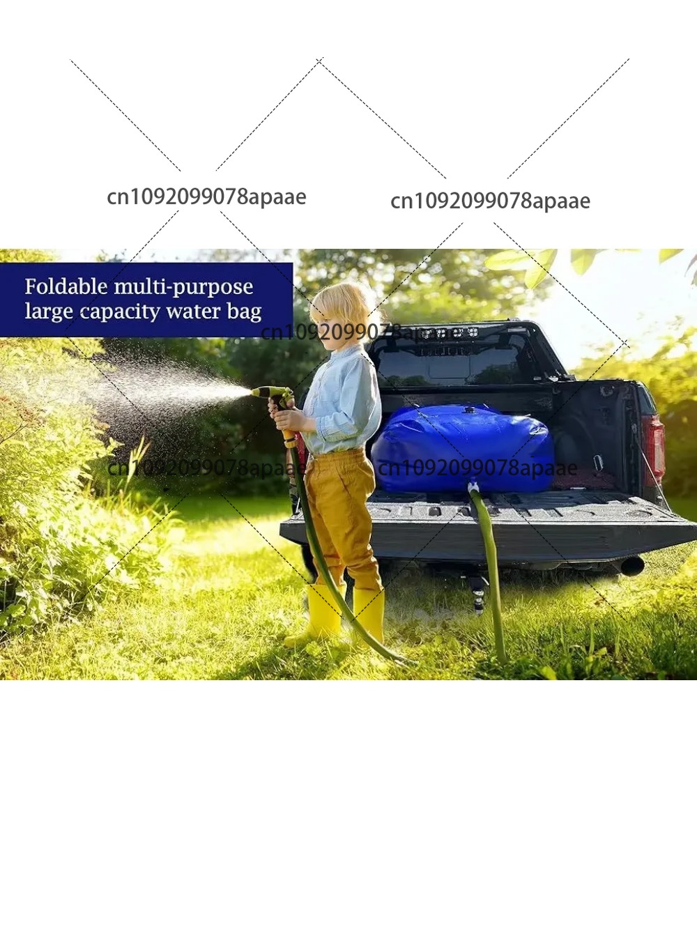 Water Bag Collapsible - 110L PVC Water Storage Bag, Portable