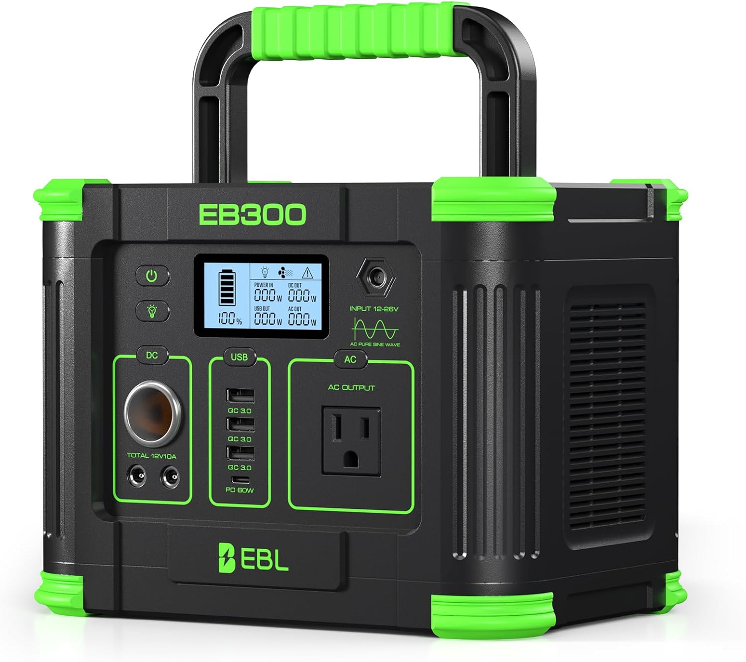 Solar Emergency Charger - 330W Portable Power Station 288.6Wh Solar