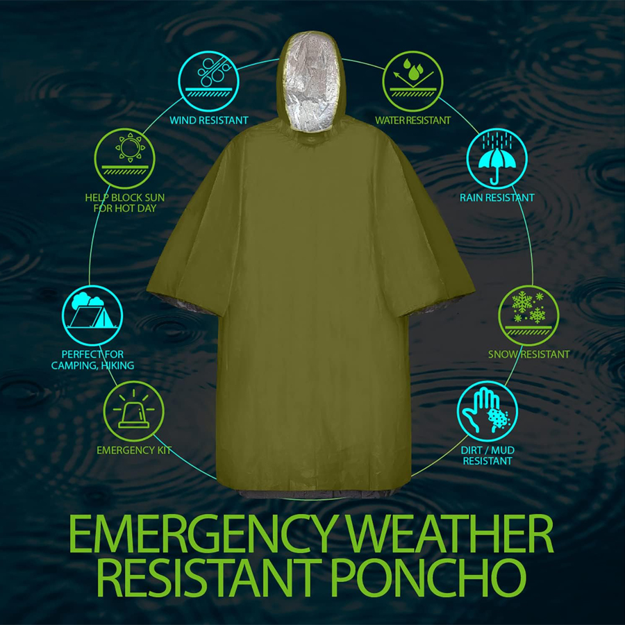 3/5-Pack Emergency Poncho Set  - Emergency Poncho Rain avis et prix
