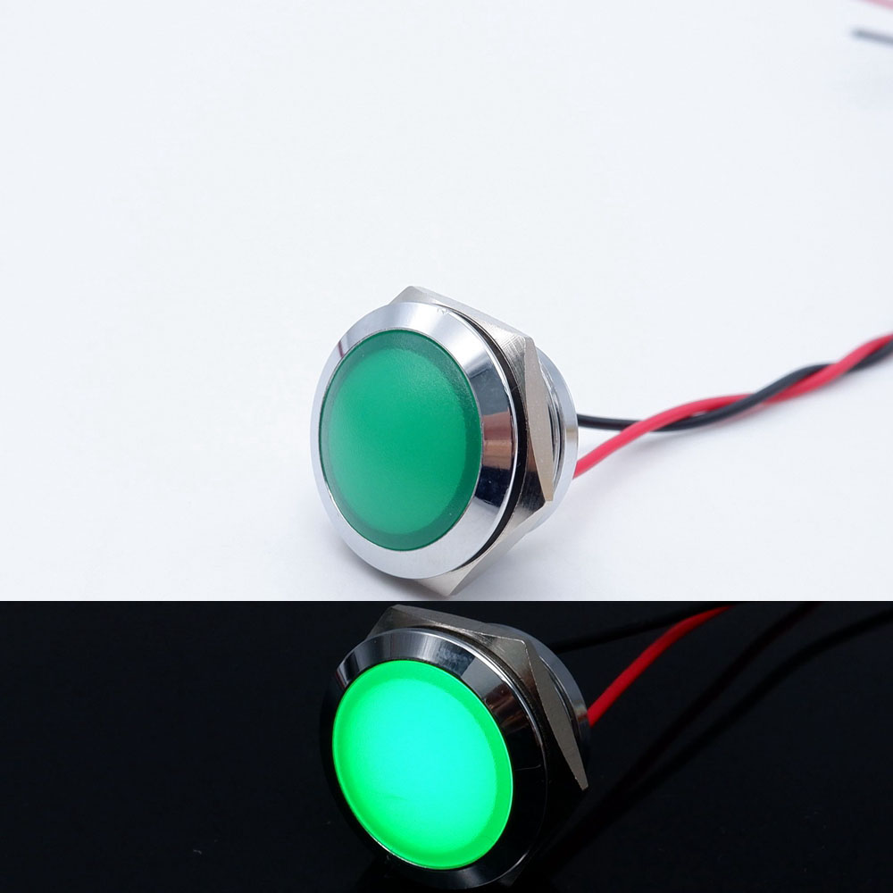 10pcs 12/16/19/22mm Metal LED  - Signal Panel Orange avis et prix