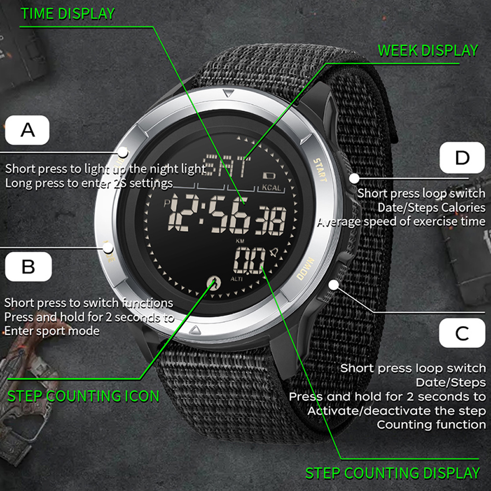SANDA Brand Electronic Watches - Compass Lensatic avis et prix