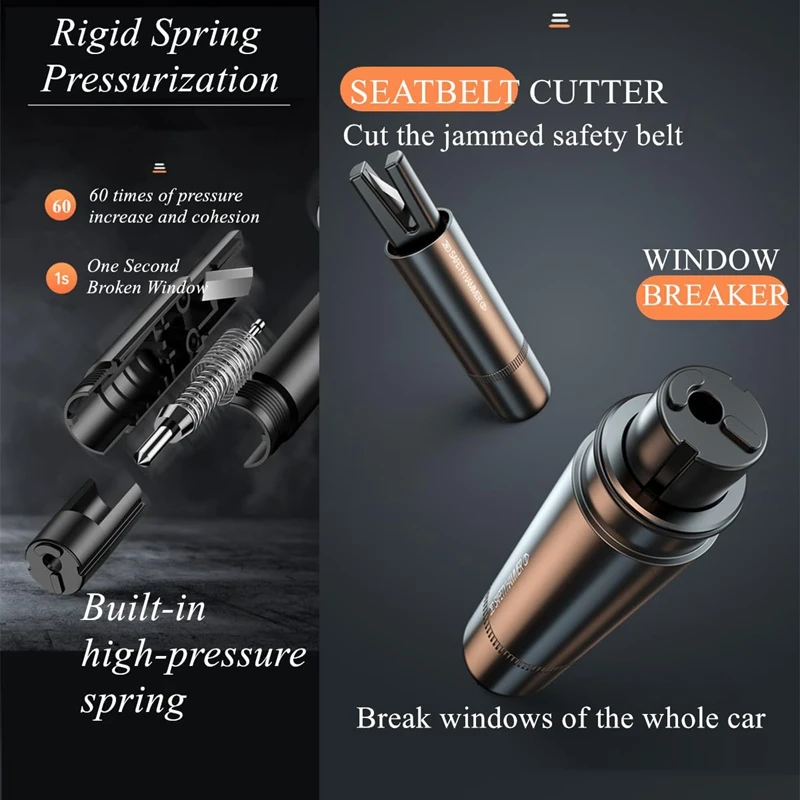New 2 In 1 Car Safety Hammer E - Rescue Rope Throw avis et prix