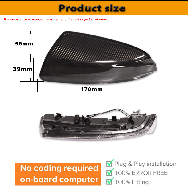 LED Dynamic Turn Signal Light  - Signal Panel Orange avis et prix