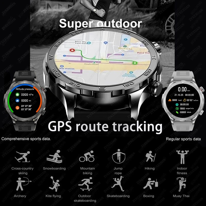 New GPS Track Smart Watch Men  - Compass Lensatic avis et prix