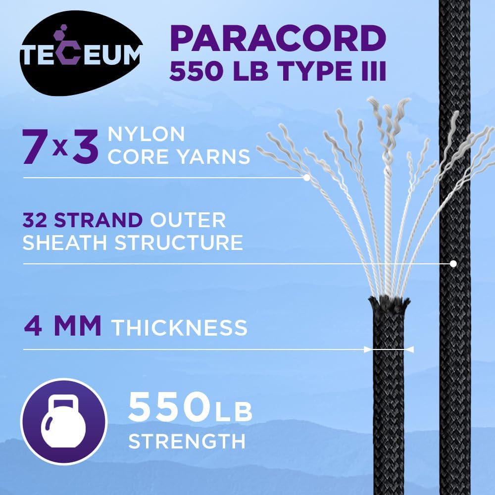 Reflective Paracord Rope 1000f - Para Cord 1000Ft avis et prix