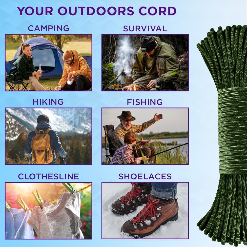 Reflective Paracord Rope 1000f - Para Cord 1000Ft avis et prix
