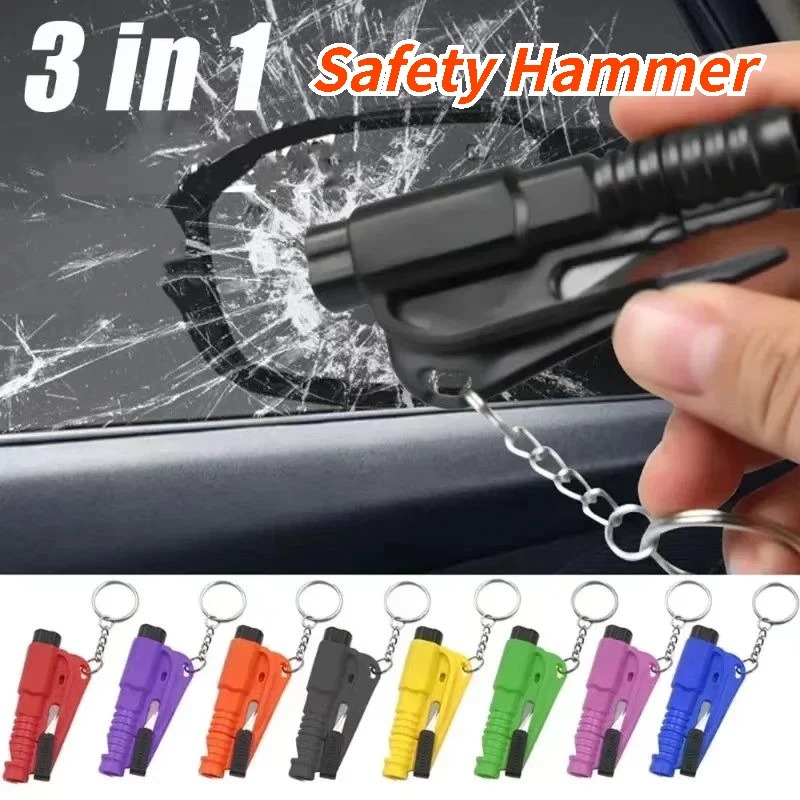 1pc Mini Safety Hammer Keychai - Rescue Rope Throw avis et prix