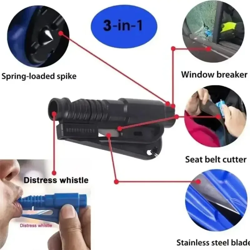 1pc Mini Safety Hammer Keychai - Rescue Rope Throw avis et prix