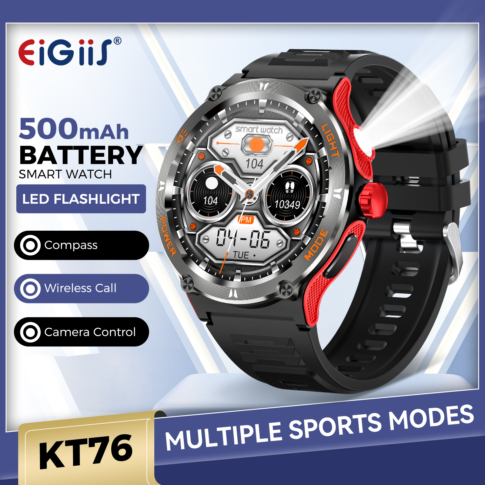 EIGIIS Smart Watch 3ATM Waterp - Compass Lensatic avis et prix