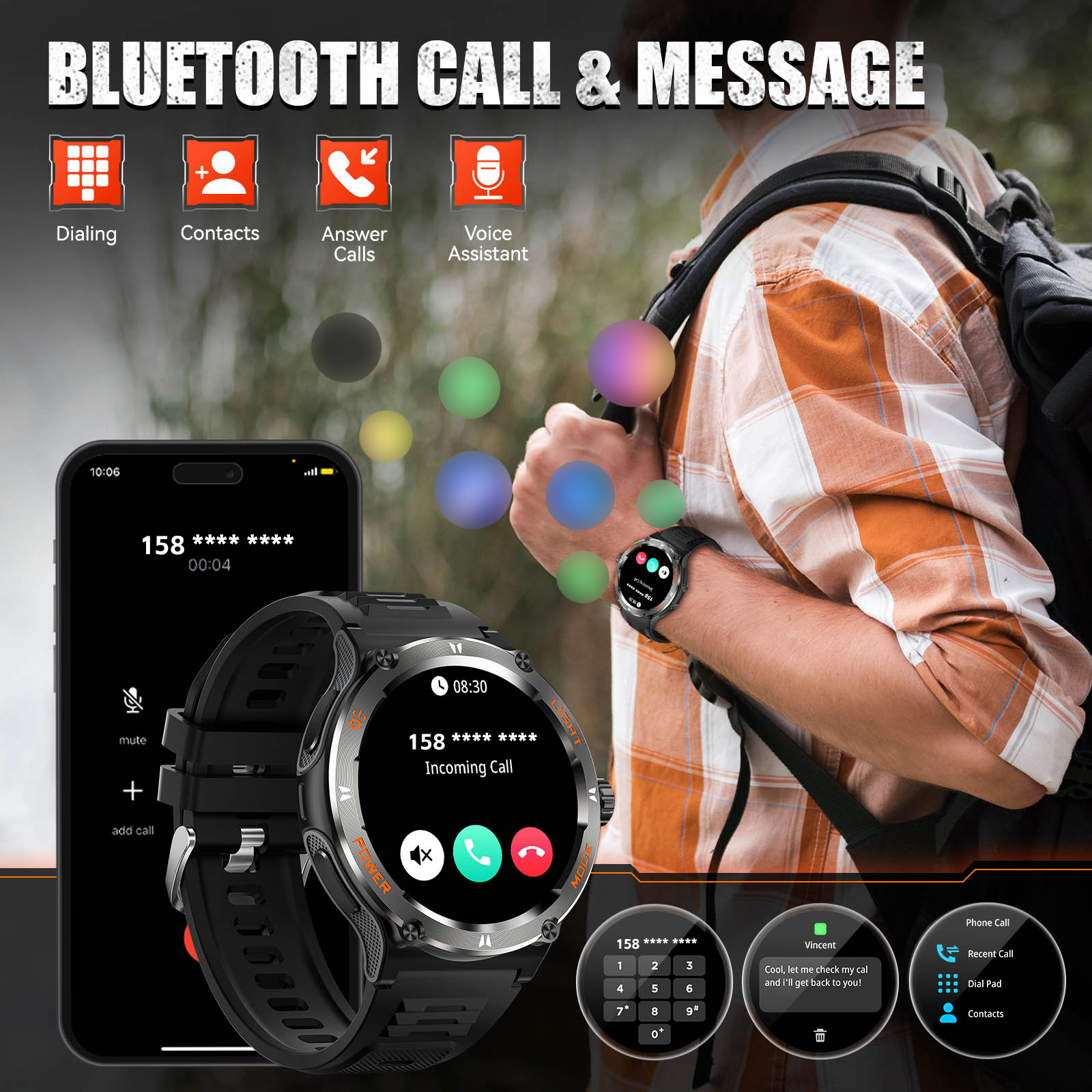 EIGIIS Smart Watch 3ATM Waterp - Compass Lensatic avis et prix
