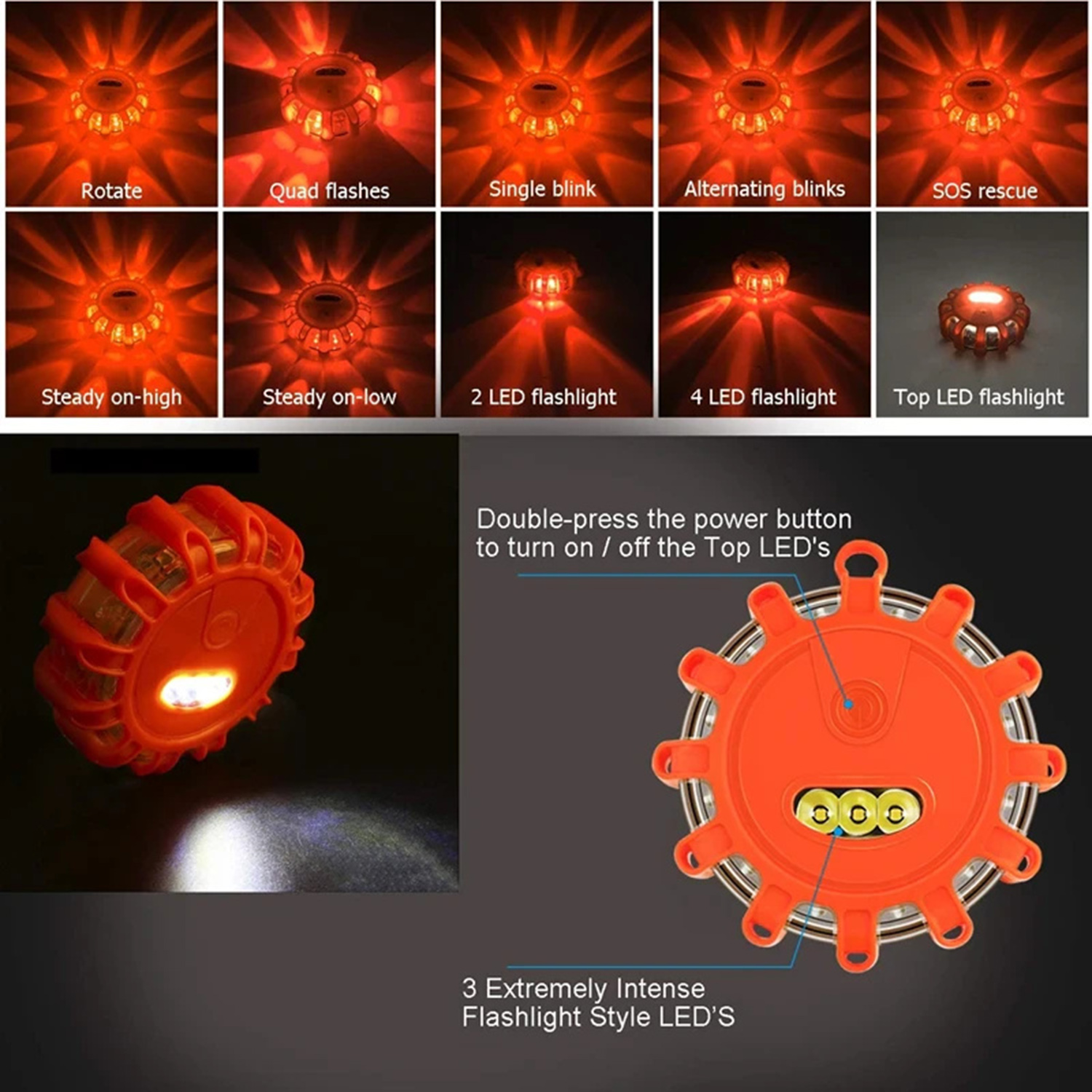 3PCS LED Road Flares Emergency - Signal Flare Kit avis et prix