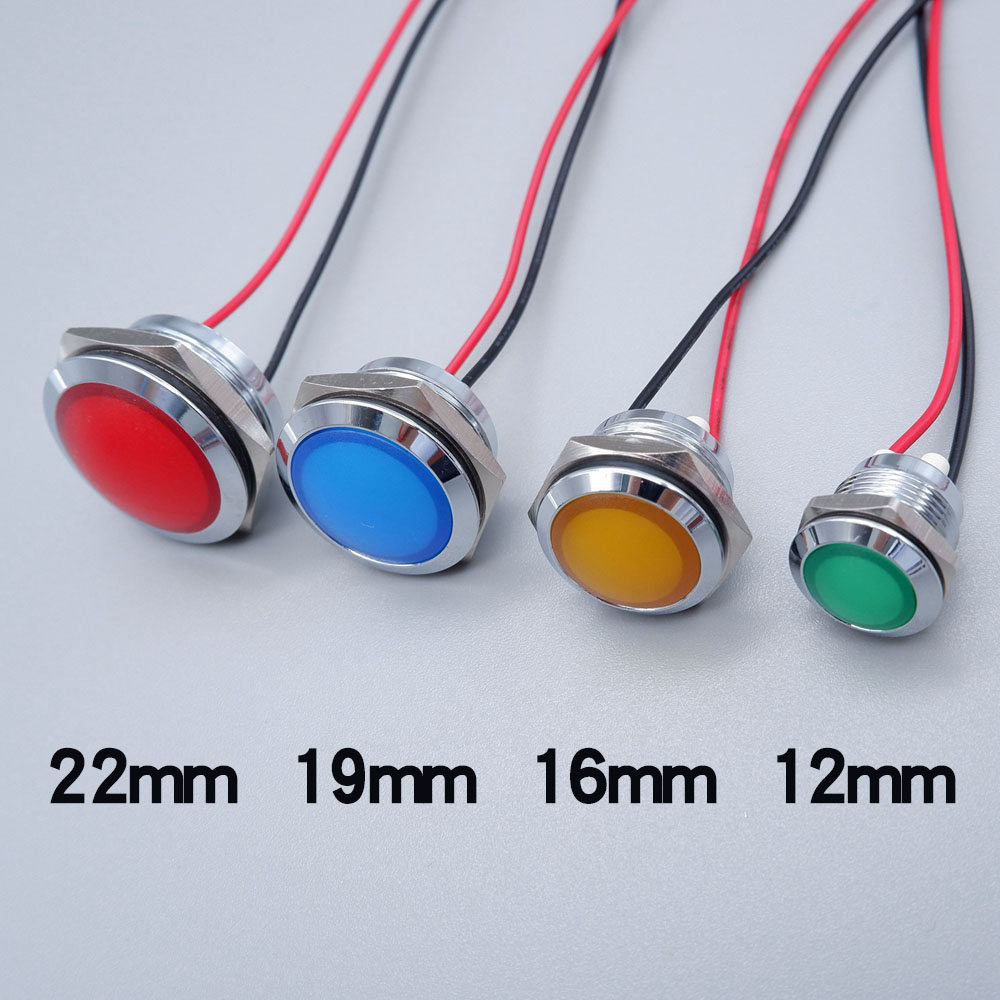 Metal LED Indicator Light 12mm - Signal Panel Orange avis et prix