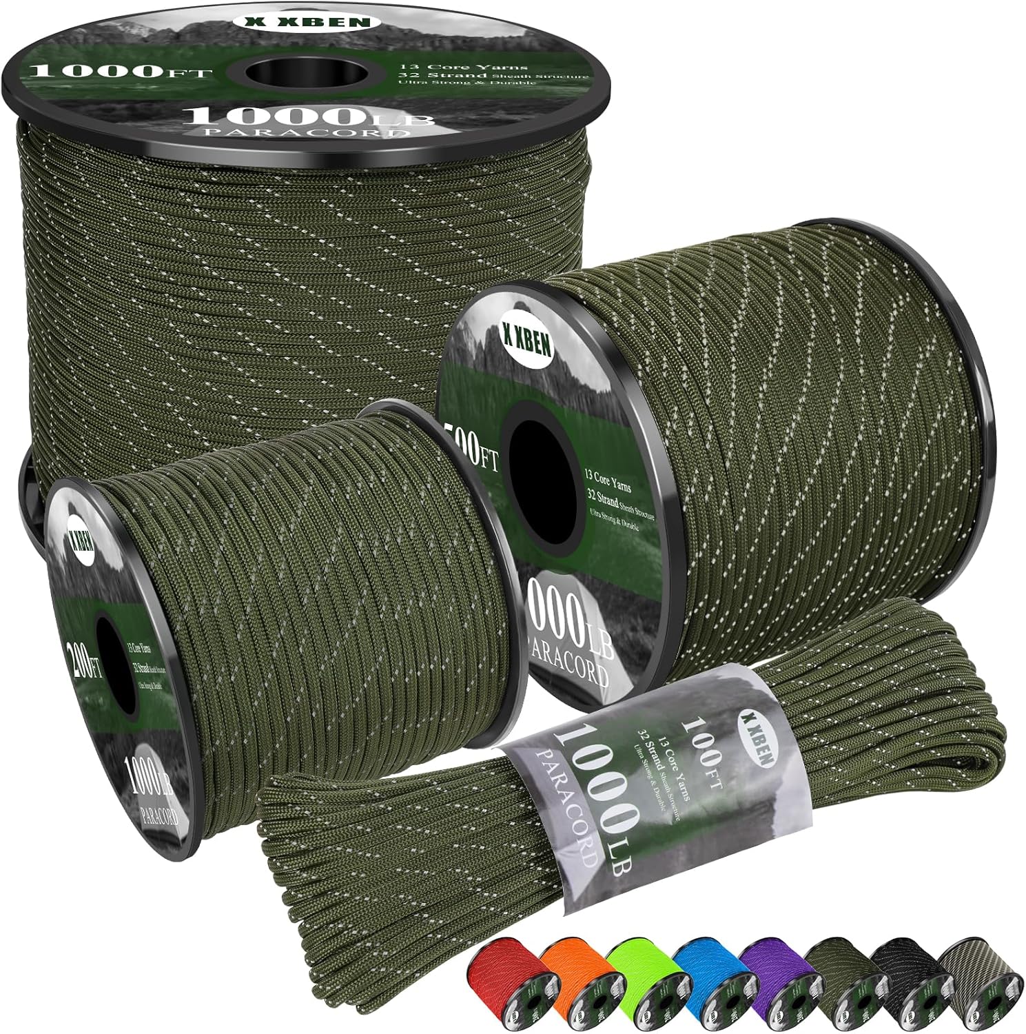 1000lb Reflective Paracord 4mm - Para Cord 1000Ft avis et prix