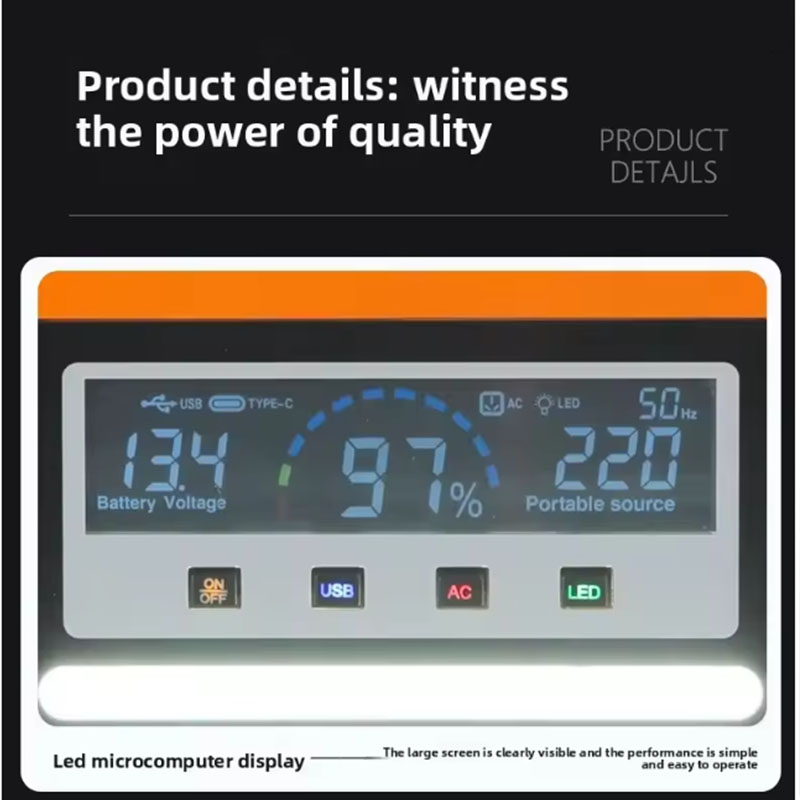 Original 220V 40AH Portable Po - Solar Emergency Charger avis et prix