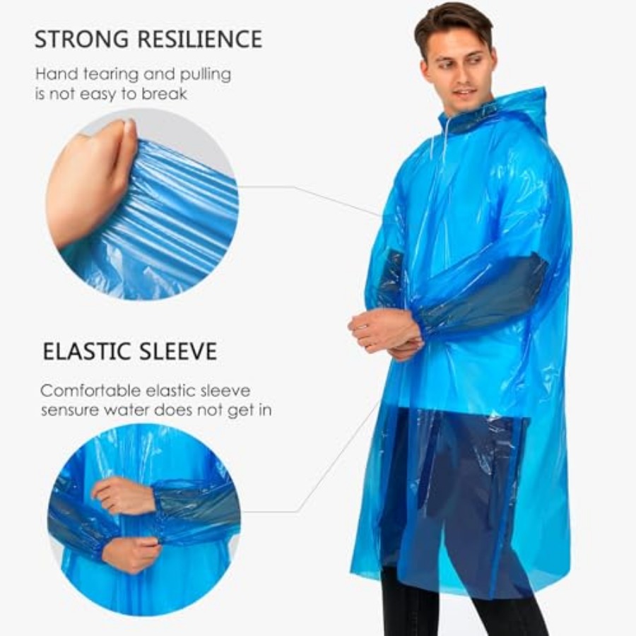 Disposable Rain Ponchos for Ad - Emergency Poncho Rain avis et prix