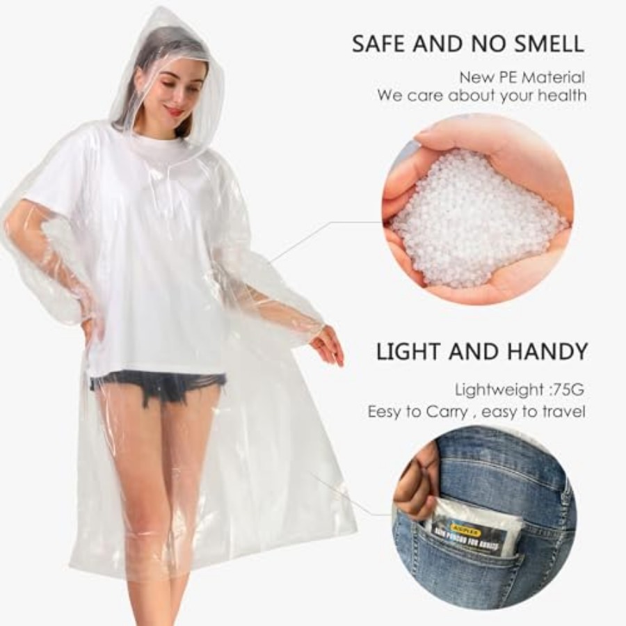 Disposable Rain Ponchos for Ad - Emergency Poncho Rain avis et prix