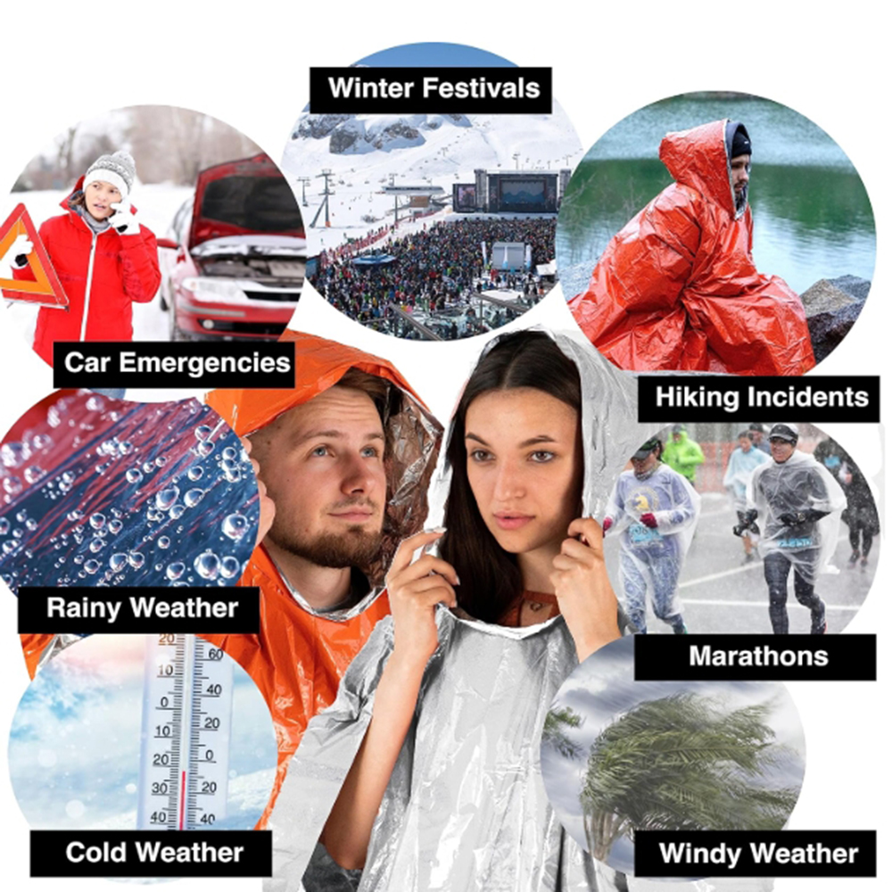 Portable Outdoor Emergency Rai - Emergency Poncho Rain avis et prix