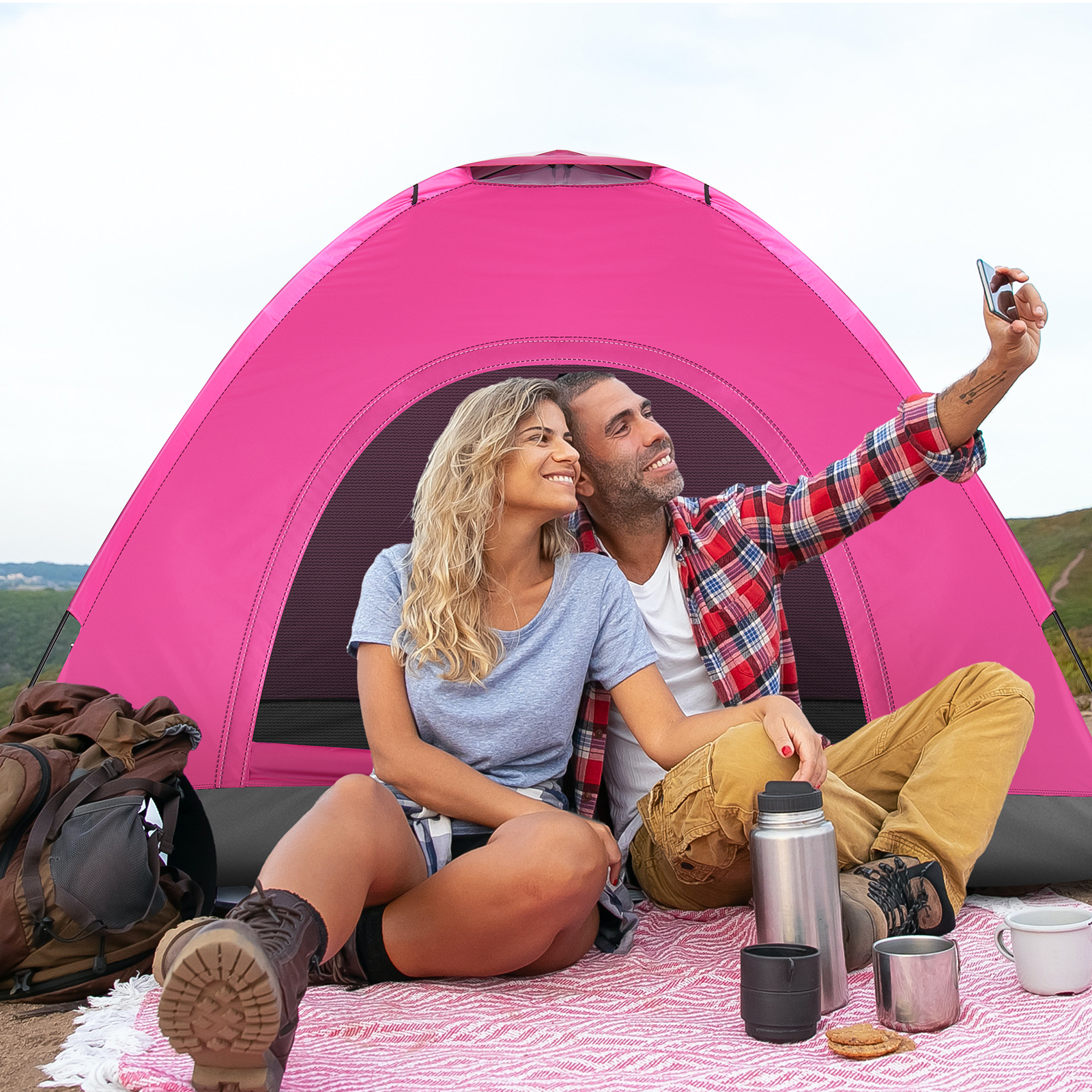 3 4 Person Camping Dome Tent W - Emergency Mylar Tent avis et prix