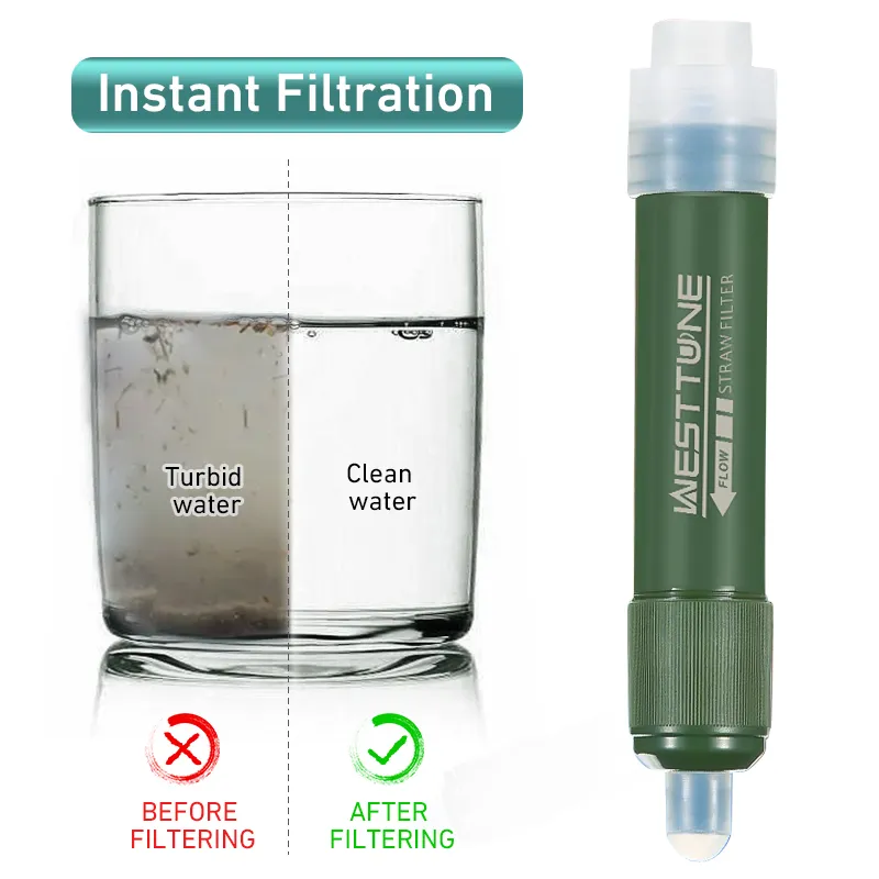 Outdoor Mini Filter Straw Set  - Water Purification Straw avis et prix