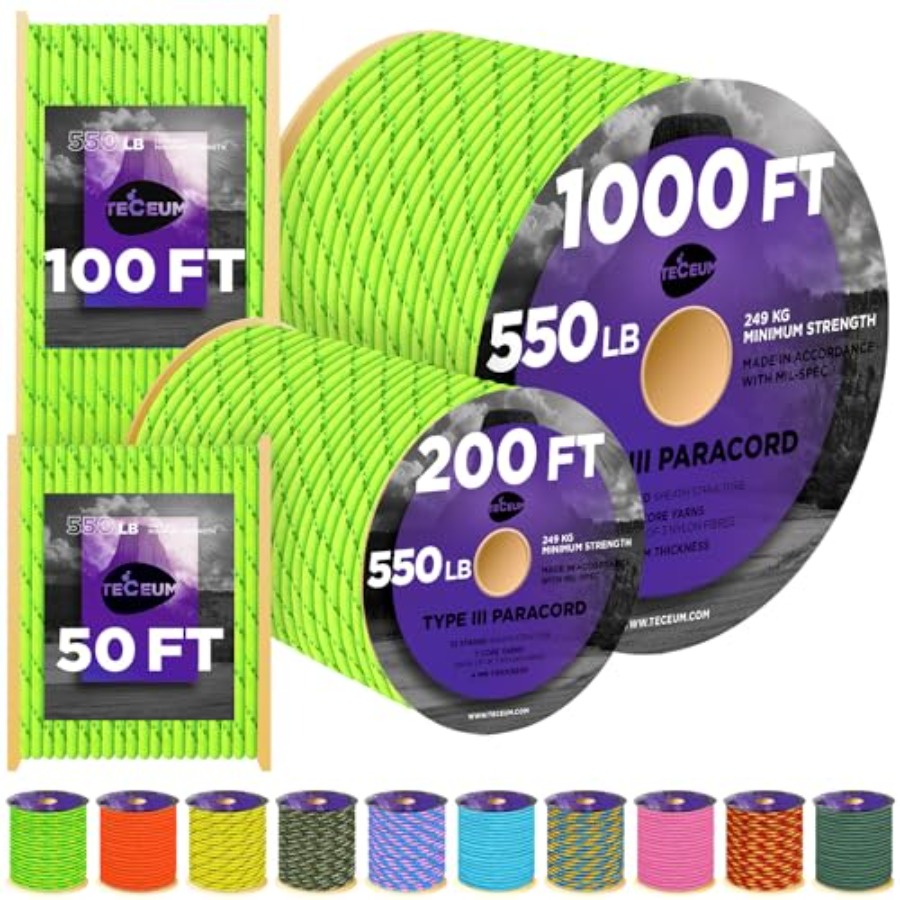Reflective Paracord Rope 1000  - Para Cord 1000Ft avis et prix