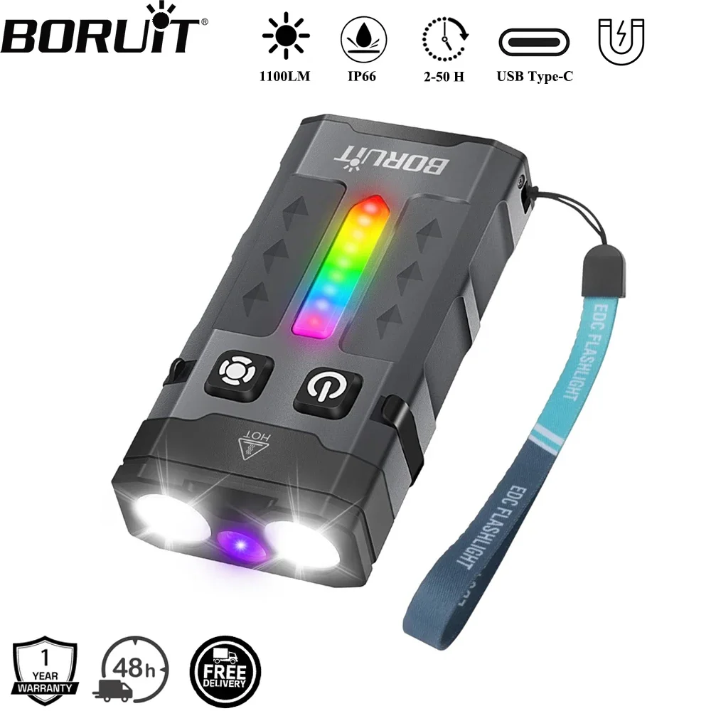 BORUiT EV20 1100LM EDC UV Keyc - Fishing Kit Compact avis et prix