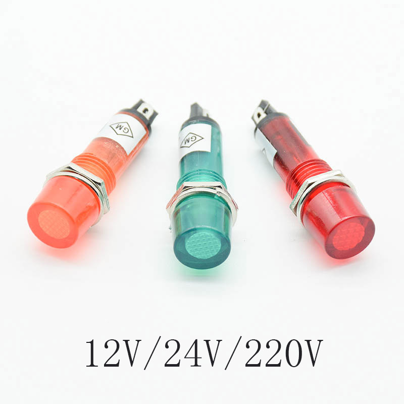 5Pcs 220V 12V 24V DC Mounting  - Signal Panel Orange avis et prix