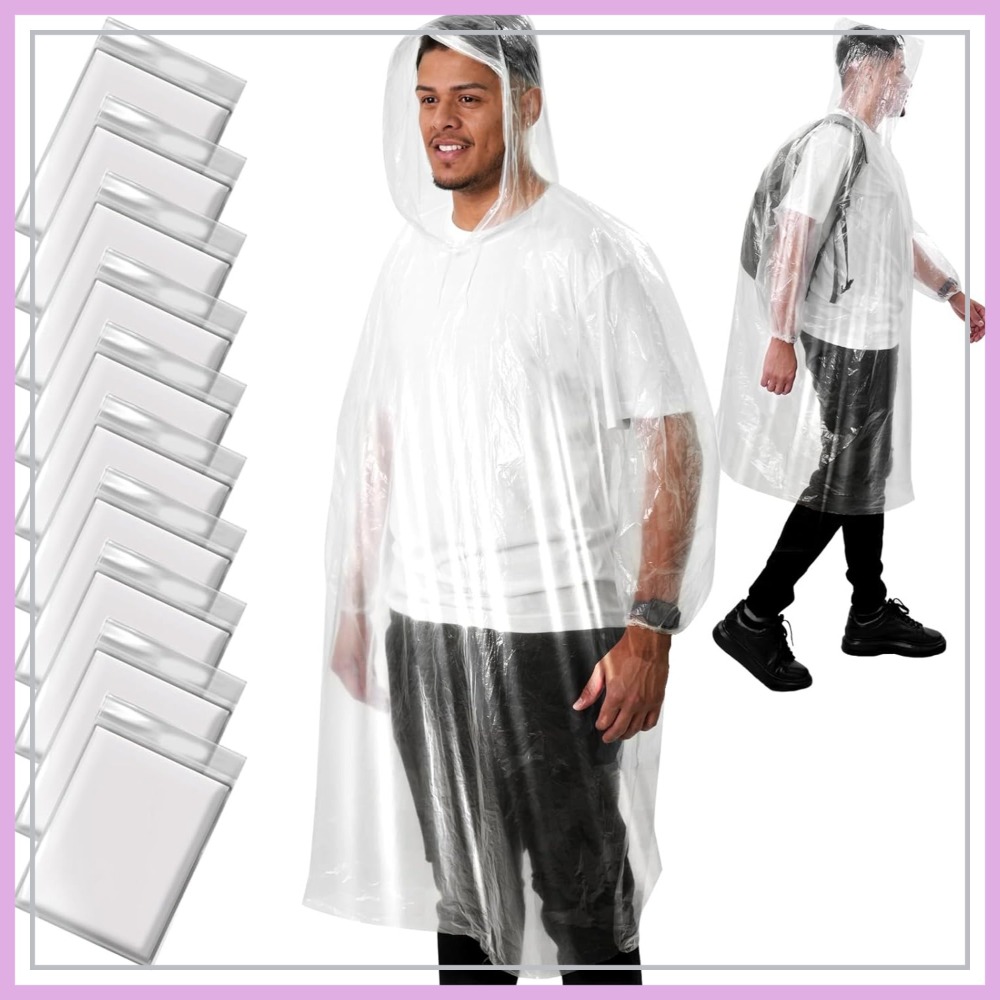 Disposable Rain Poncho for Adu - Emergency Poncho Rain avis et prix