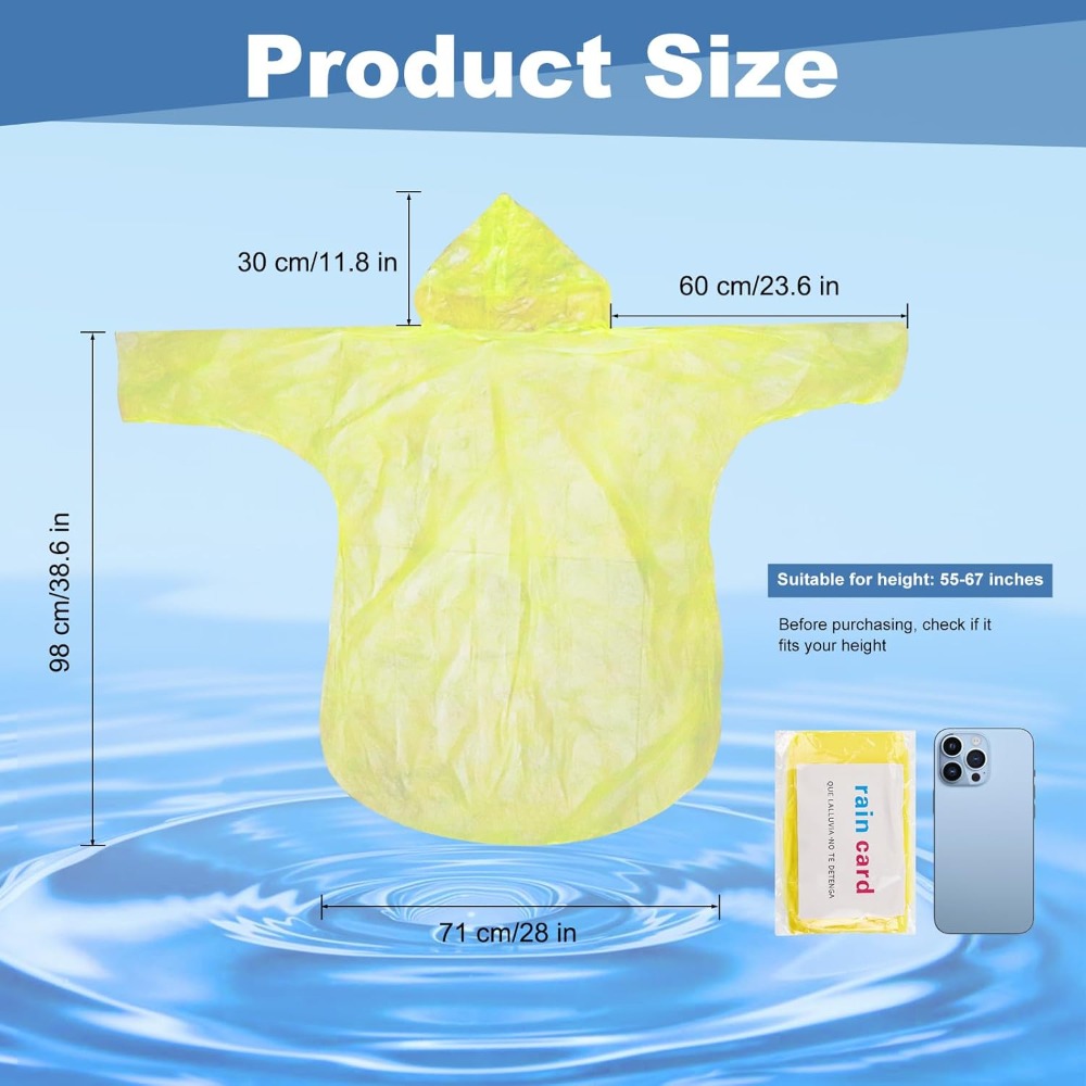 twoworld 30 Pcs Disposable Rai - Emergency Poncho Rain avis et prix