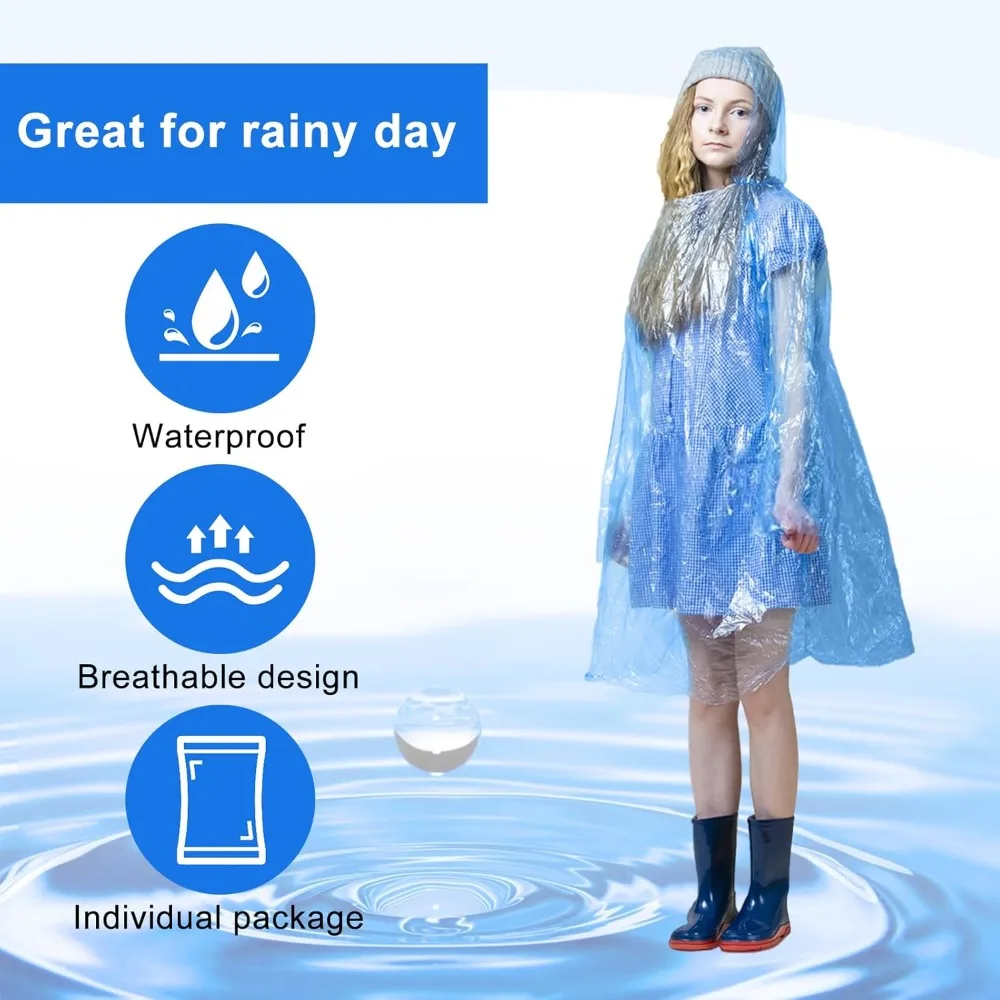 twoworld 30 Pcs Disposable Rai - Emergency Poncho Rain avis et prix