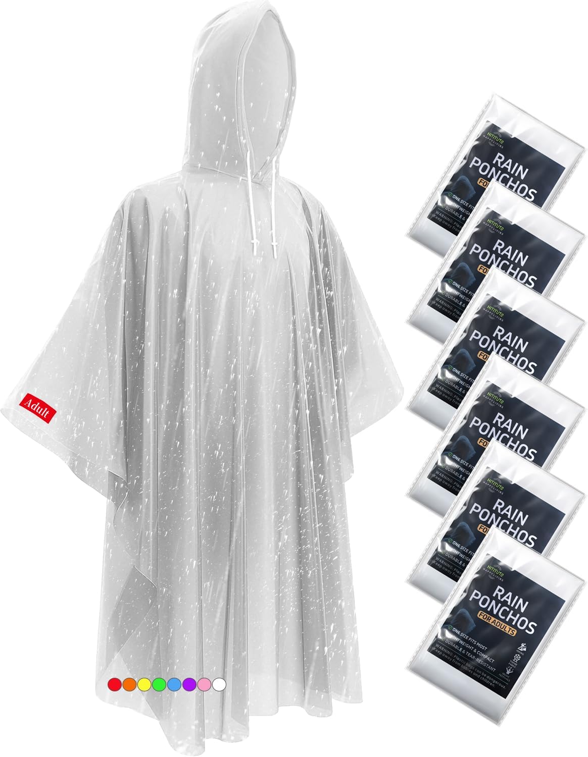 Extra Long Rain Ponchos for Ad - Emergency Poncho Rain avis et prix