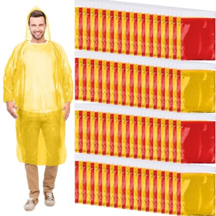 Handepo 100 Pack of Adult Rain - Emergency Poncho Rain avis et prix