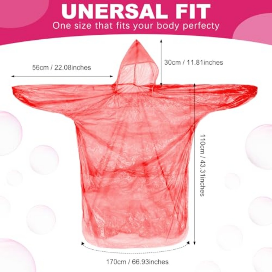 Handepo 100 Pack of Adult Rain - Emergency Poncho Rain avis et prix
