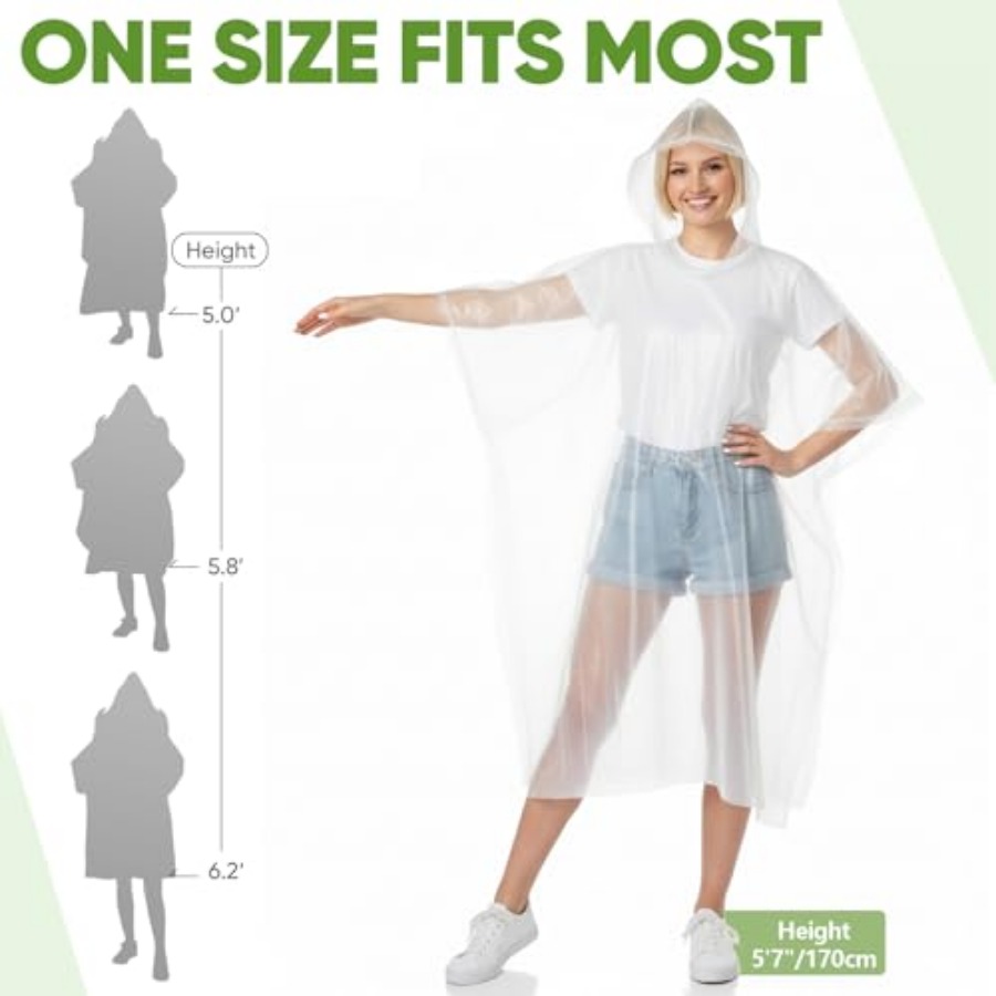 APEXUP Disposable Rain Ponchos - Emergency Poncho Rain avis et prix