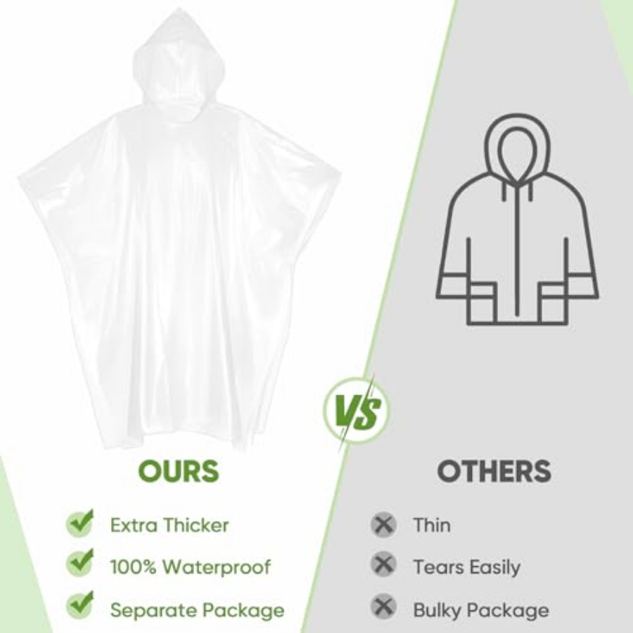 APEXUP Disposable Rain Ponchos - Emergency Poncho Rain avis et prix