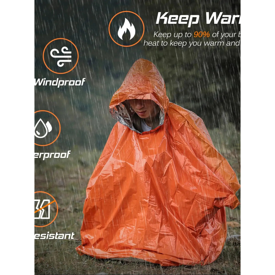 Emergency Rain Poncho Thermal  - Emergency Poncho Rain avis et prix