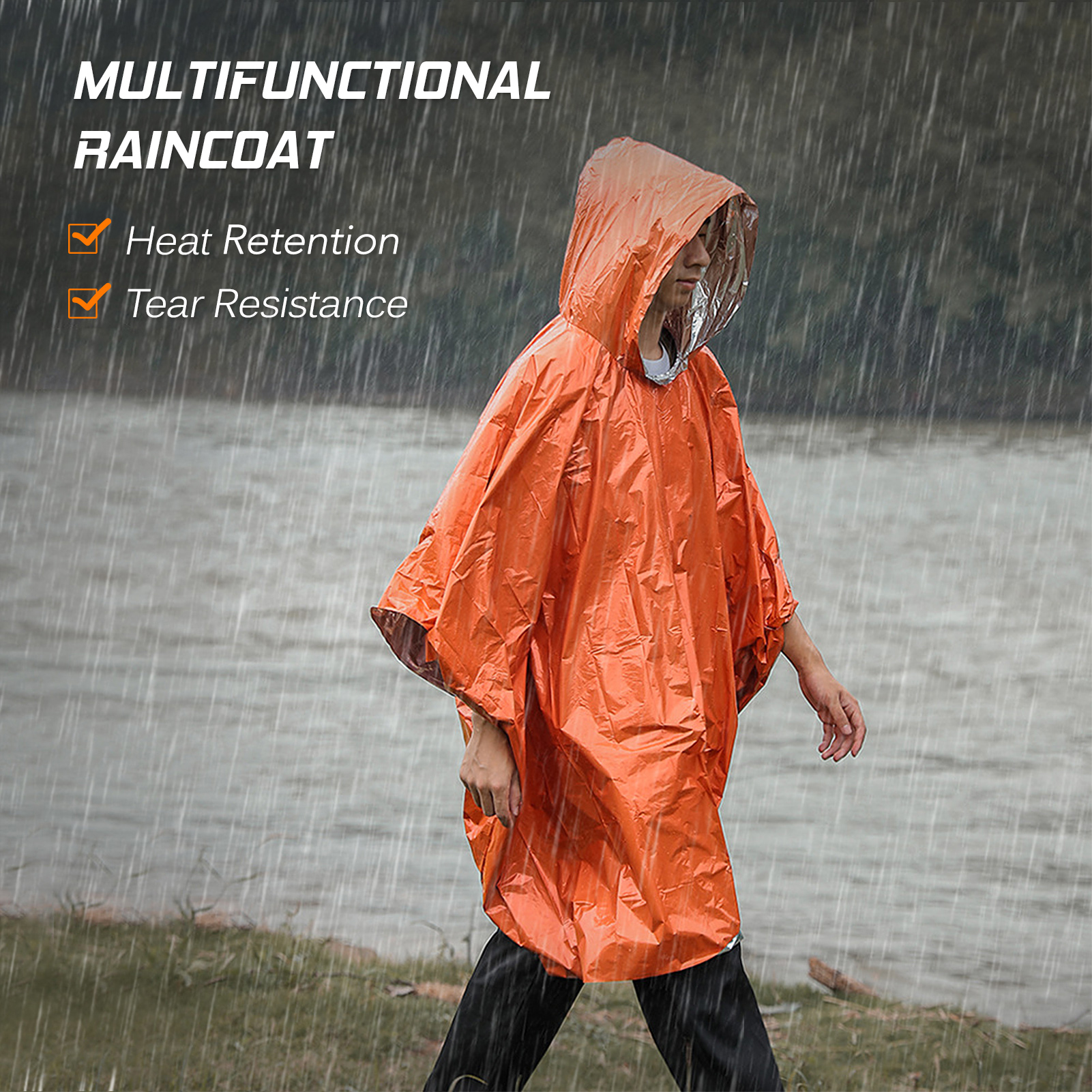 Emergency Rain Poncho Thermal  - Emergency Poncho Rain avis et prix