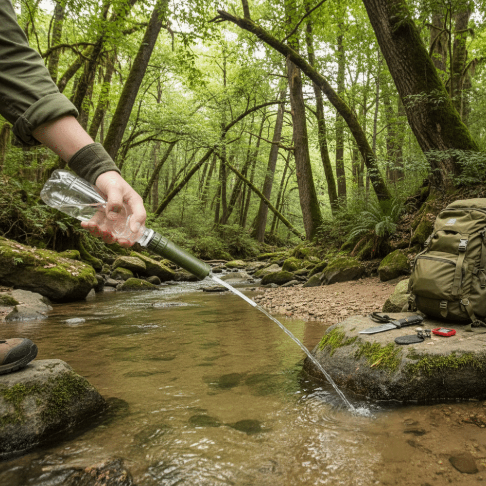ABS Outdoor Mini Water Filter  - Water Purification Straw avis et prix