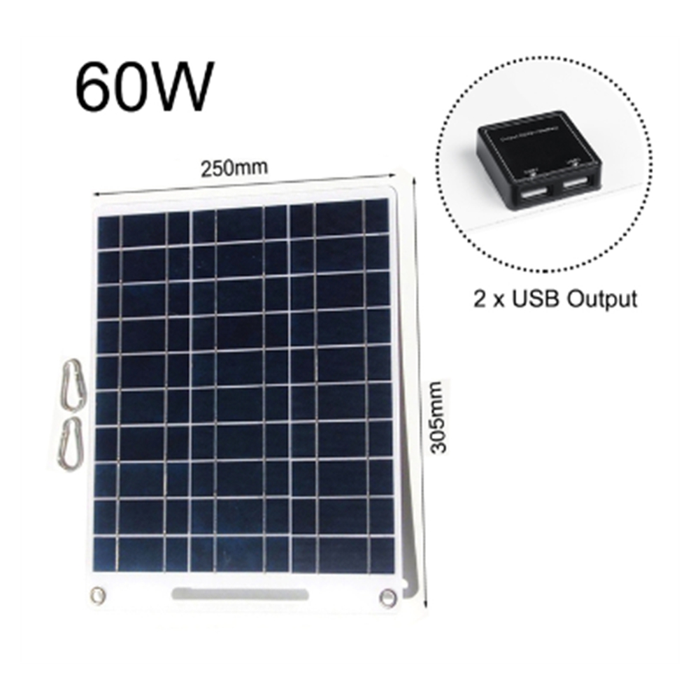 New 60W Solar Panel Portable 5 - Solar Emergency Charger avis et prix