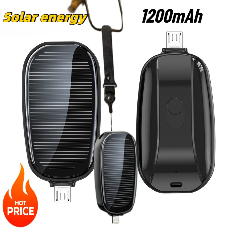 1200mAh Solar Mini Power Bank  - Solar Emergency Charger avis et prix