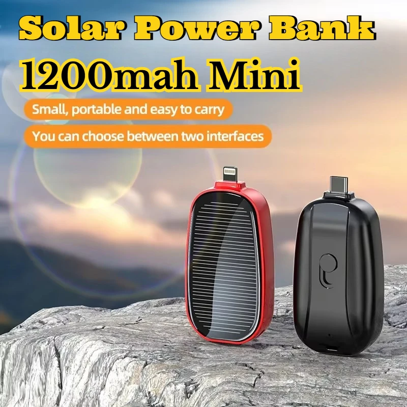 1200mAh Solar Mini Power Bank  - Solar Emergency Charger avis et prix