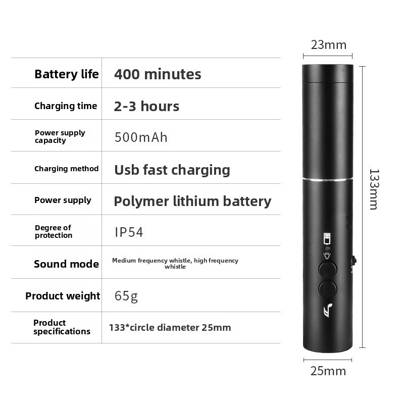New LED Flashlight Electronic  - Emergency Whistle Loud avis et prix