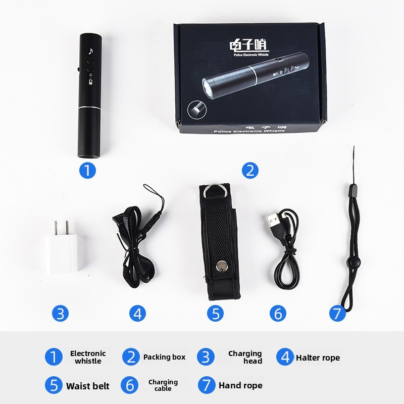 New LED Flashlight Electronic  - Emergency Whistle Loud avis et prix