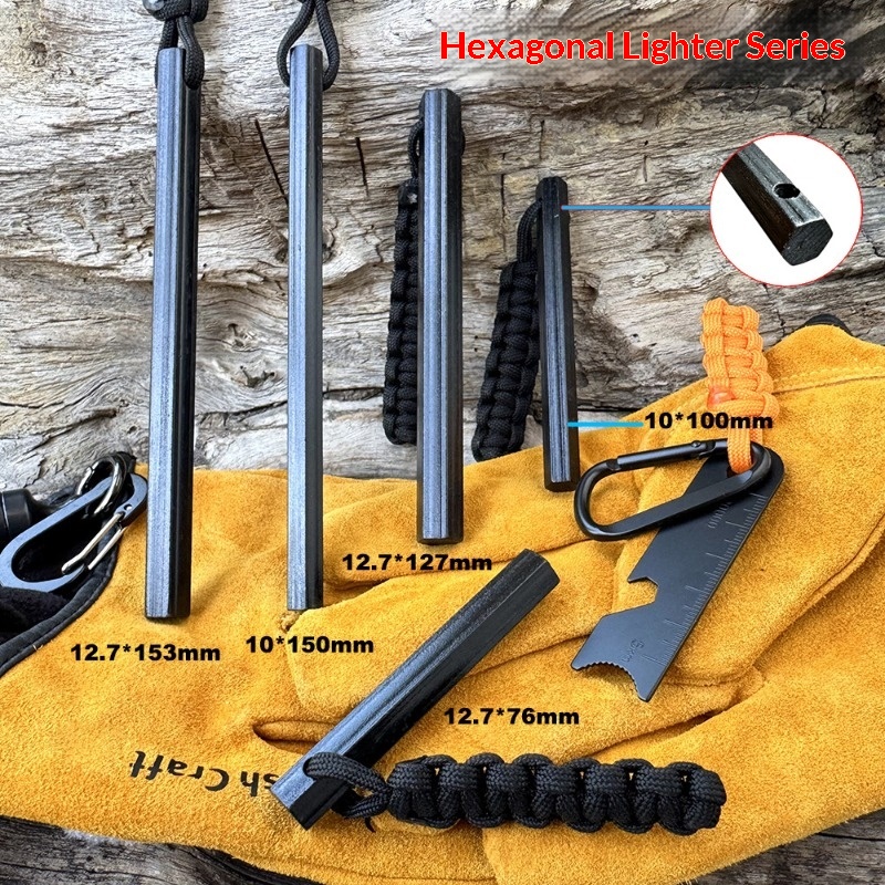 Hand Woven Rope Hexagonal Flin - Magnesium Fire Starter avis et prix