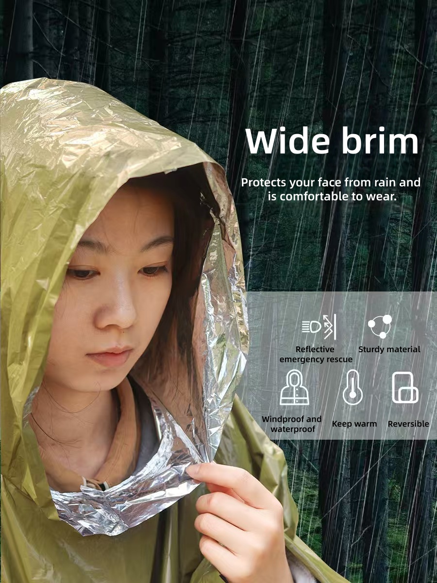 Outdoor Portable Emergency Rai - Survival Blanket Reflective avis et prix