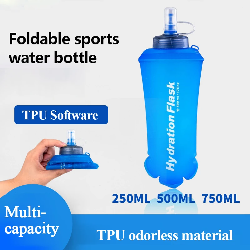 250ml 500ml 750ml Portable Fol - Water Bag Collapsible avis et prix