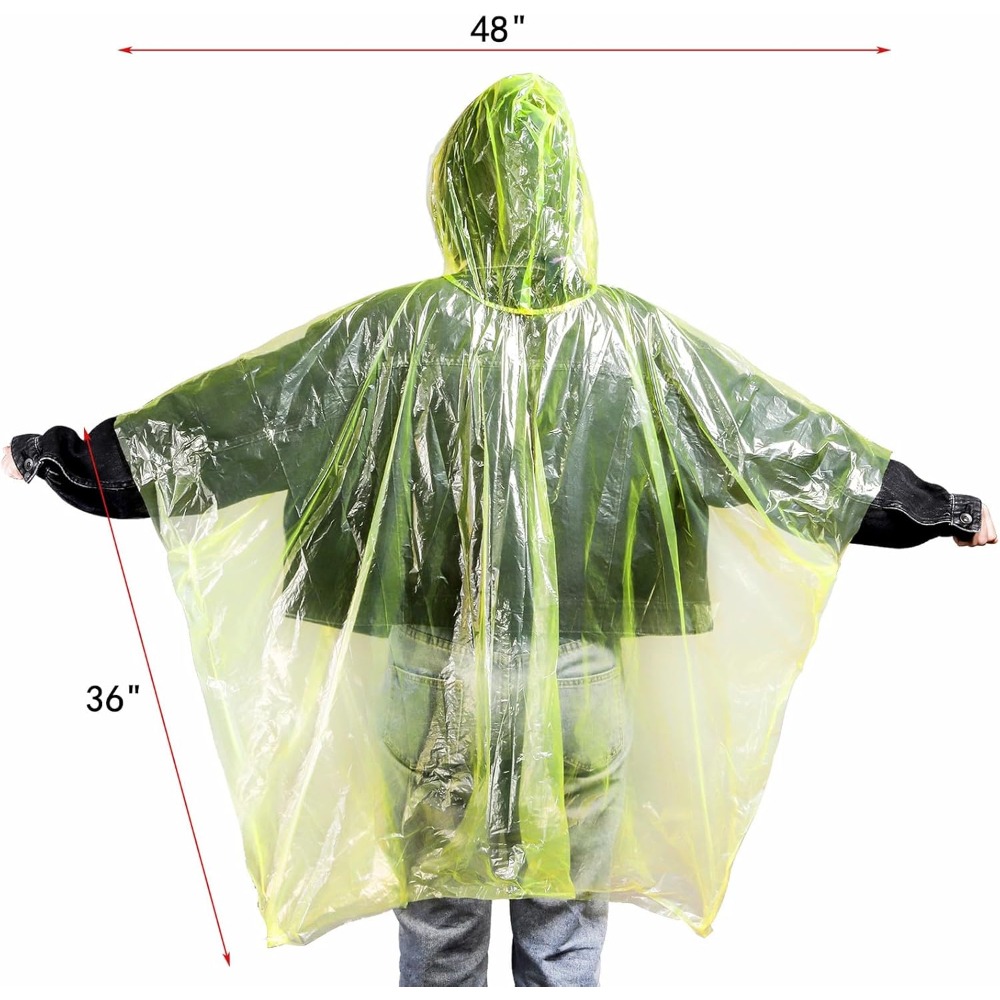 20 Pack Disposable Rain Poncho - Emergency Poncho Rain avis et prix