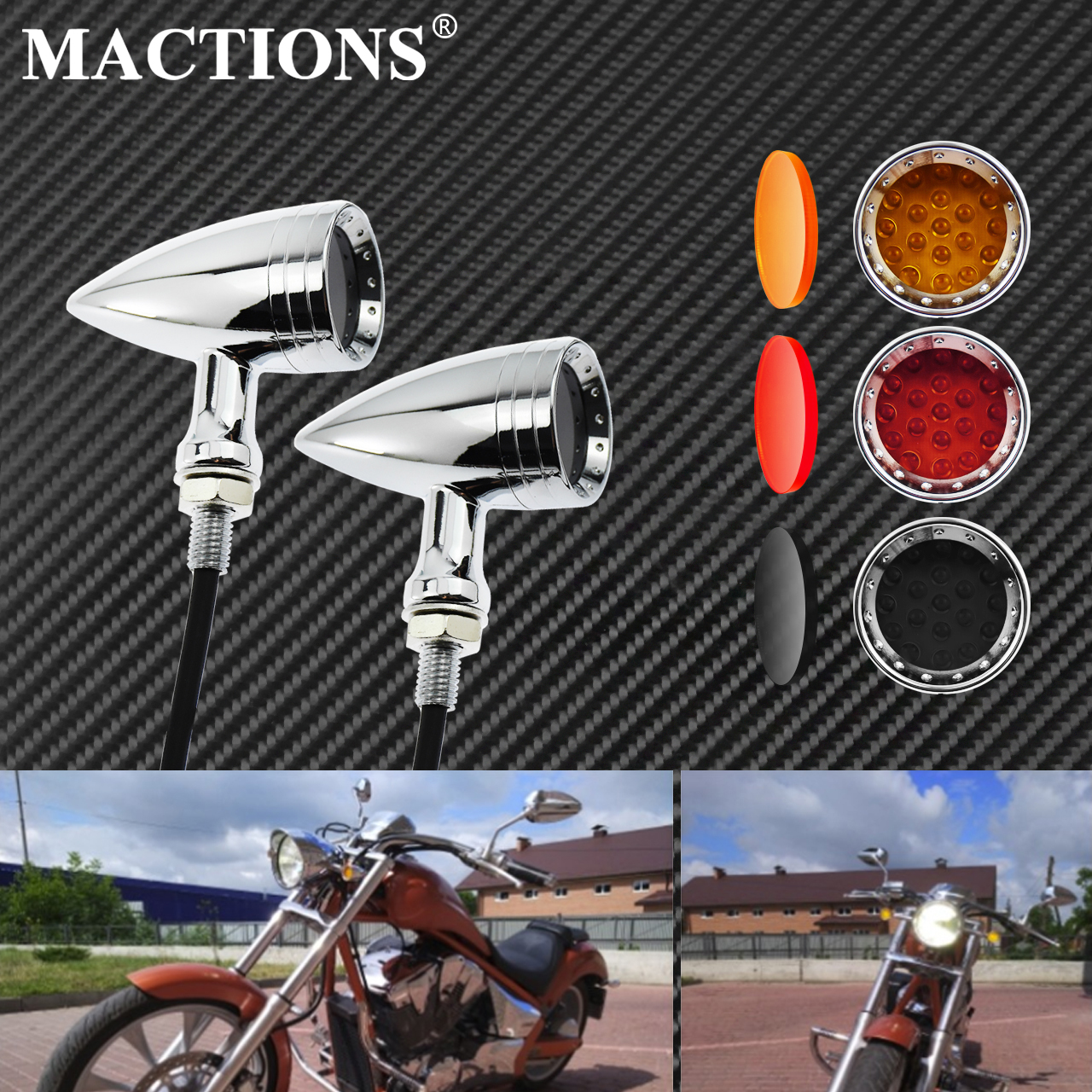 Motorcycle LED Turn Signal Bul - Signal Panel Orange avis et prix