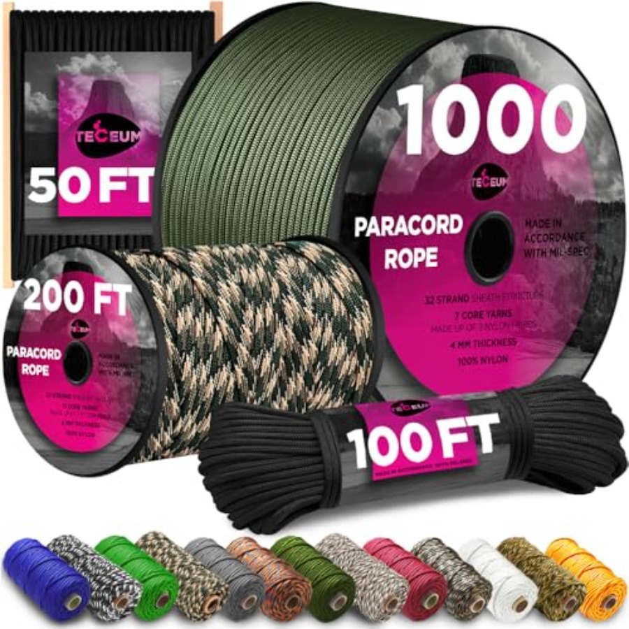 Paracord Rope 750 lb 1000ft/ 2 - Para Cord 1000Ft avis et prix