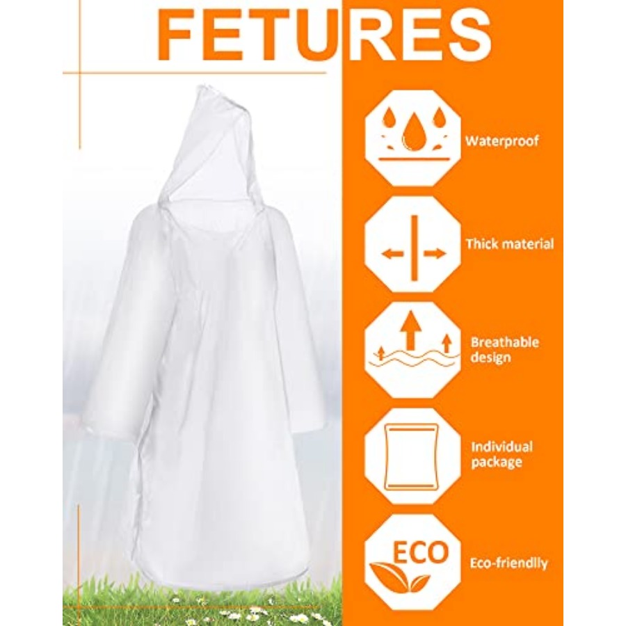 120 Pack Disposable Rain Ponch - Emergency Poncho Rain avis et prix