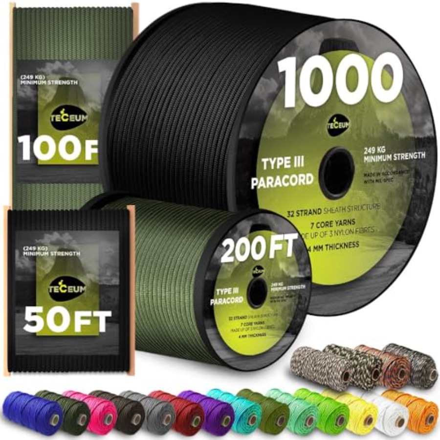 5/32 Paracord Rope 1000 1000ft - Para Cord 1000Ft avis et prix